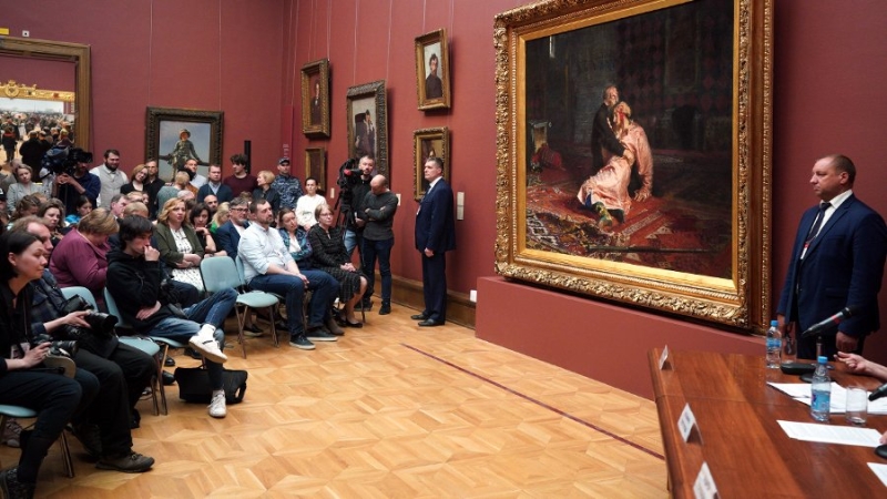 Пострадавшая из-за вандала картина Репина вернулась в Третьяковскую галерею