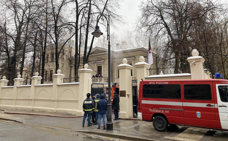 В Москве загорелась резиденция посла Алжира