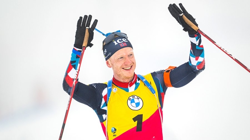 Норвежец Йоханнес Бё в 15-й раз стал чемпионом мира по биатлону